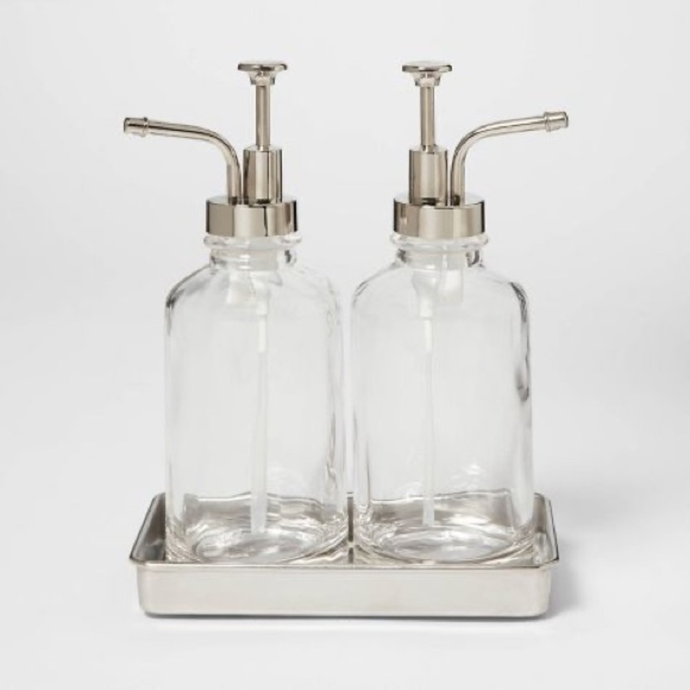 Double Soap Pump Oil Can Clear - Threshold NWT